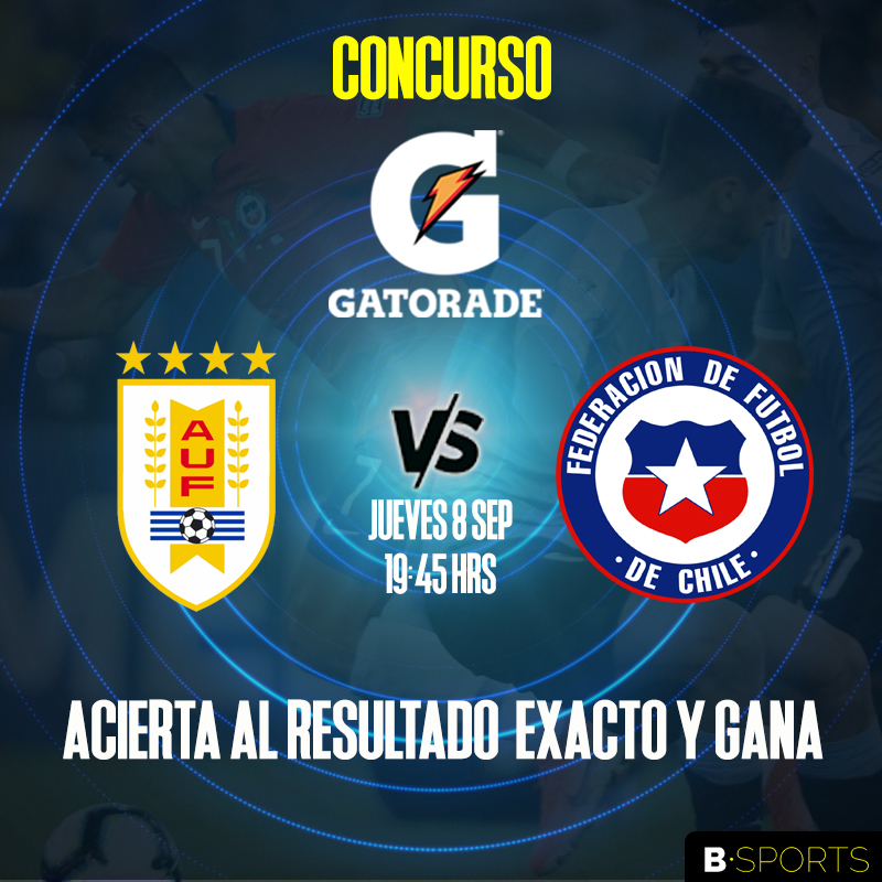 Participa en el concurso GATORADE acertando al resultado Uruguay V/S Chile